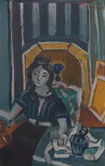 Endre Nemes, Violinist, 1934, oil on canvas