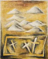 Josef Šíma, Slovakia, 1947, oil on cardboard