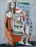 Emil Filla, The Reader, 1930, mixed media (oil, enamel, sand) on canvas