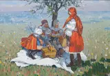 Antoš Frolka, Friends, 1929, oil on canvas