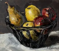 Jan Slavíček, Fruit, 1930s–1940s, oil on canvas