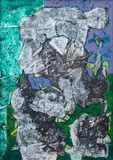 Jan Smetana, Ancient Landscape, 1970, oil on cardboard