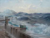 Aleksej Vasiljevič Hanzen, Surf, 1928, oil on canvas