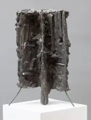 Jan Koblasa, Little Black Angel, 1961, object (polychromed concrete, metal wire)