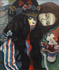 Josef Liesler, Two Friends, 1984, oil on hardboard