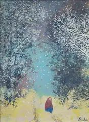Jiří Trnka, In the Snowdrift, 1940s, tempera on cardboard
