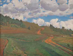 Bohuslav Dvořák, View from Levínská Olešnice, 1920s, oil on canvas