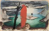 Josef Šíma, The Return of Theseus, after 1945, mixed media (ink, watercolor) on paper