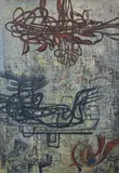 Václav Tikal, Mechanical Phantoms, 1965, tempera on hardboard