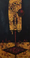 Mikuláš Medek, Gold Cry II, 1969, mixed media (oil, enamel) on canvas