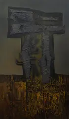 Joseph Istler, Picture, 1966, mixed media (oil, fabric) on canvas