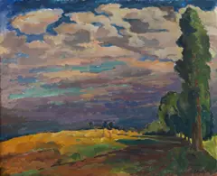 Otakar Nejedlý, Before the Storm, 1918, mixed media (oil, tempera) on canvas