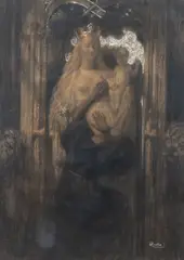 František Kupka, Monk, after 1900, charcoal on paper