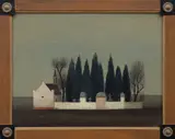 Vlastimil Beneš, Graveyard, 1978–1980, oil on hardboard