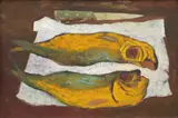 Ota Janeček, kippers, 1947, oil on canvas