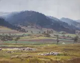 Josef Jambor, Autumn Day near Borač, 1936, oil on canvas