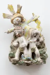 Jan Kutálek, The Expulsion from Paradise, the second half of the 1940s, glazed ceramic