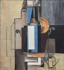 Emil Filla, Samovar, 1913, mixed media (oil, enamel, sand) on canvas