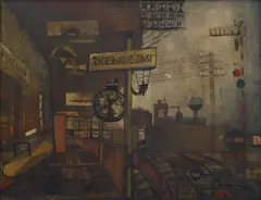 Bohumír Matal, Židenice Stop, 1945, oil on hardboard