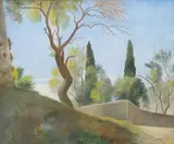 Otakar Kubín, Landscape with a Low Wall, 1920s/1930s, oil on canvas