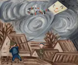 Josef Čapek, Children with Kite, 1933, oil on canvas