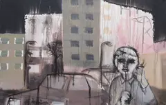 Josef Bolf, Telephone, 2006, mixed media (acrylic, ink) on canvas