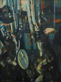 Karel Souček, Hairdresser, 1957, oil on canvas