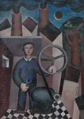 Miloslav Chlupáč, Little Worker, 1944–1945, oil on canvas