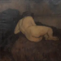 Václav Rabas, Nude on a Sofa, circa 1909, oil on canvas