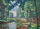 Antonín Hudeček, Living Water, 1937, oil on canvas