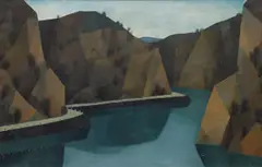 Vlastimil Beneš, The Vltava Valley, 1967, oil on canvas