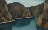 Vlastimil Beneš, The Vltava Valley, 1967, oil on canvas