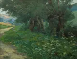 Otakar Lebeda, Path along the Forest, 1897, oil on cardboard