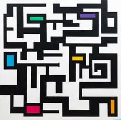 Maatty, Labyrinth II, 2025, acrylic on canvas