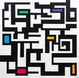 Maatty, Labyrinth II, 2025, acrylic on canvas