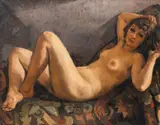 František Zdeněk Eberl, Young Woman on a Sofa, 1938–1940, oil on canvas
