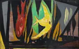Ota Janeček, Fish Tank, 1948, oil on canvas