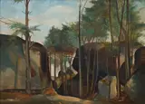 Vincenc Beneš, Rocks at Zbiroh Castle, 1923, oil on canvas