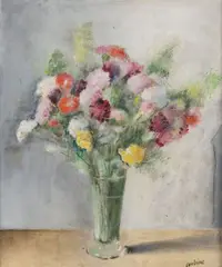 Otakar Kubín, Carnations, 1957, oil on canvas