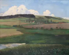 Bohuslav Dvořák, Landscape from the Giant Mountains Foothills, circa 1910, oil on canvas