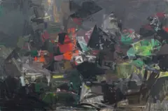 Hella Guth, Black Angel, 1962, oil on canvas