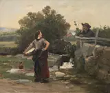 Václav Brožík, The Laundress and the Cavalier
