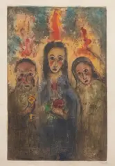 Bohuslav Reynek, Pentecost, 1950, mixed media (drypoint, monotype) on paper