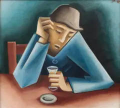 Josef Čapek, Drinker, 1918-1919, oil on canvas