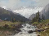 Michael Haubtmann, Mountain Stream, 1880s, oil on canvas