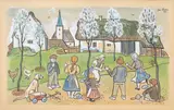 Josef Lada, Children’s Games, 1940, gouache on paper
