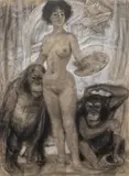 František Kupka, Progress in Painting, 1898, mixed media (charcoal with white wash) on paper