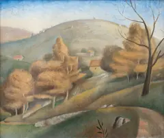 Otakar Kubín, Landscape from Vaucluse, second half of the 1920s, oil on canvas