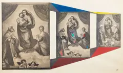 Adolf Hoffmeister, The Sistine Madonna, 1965, collage on paper