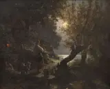 Carl Schlesinger, At Full Moon, 1868, oil on canvas